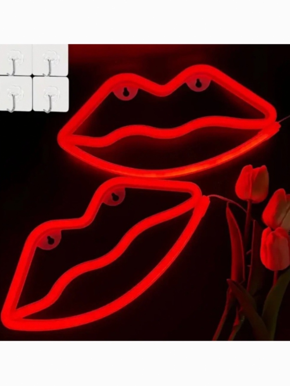 Red Lip Neon Sign Light